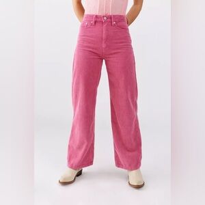 BDG Pink Wide-Leg Corduroy Jeans